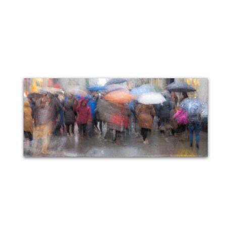 Moises Levy 'Umbrellas 4' Canvas Art,14x32